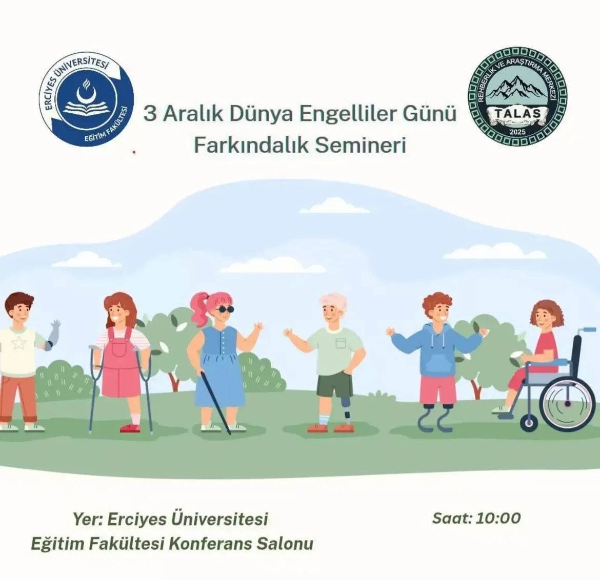 talasram's tweet photo. Erciyes Üniversitesi Eğitim Fakültesi Özel Eğitim Bölümü ile birlikte 3 Aralık Dünya Engelliler Günü kapsamında anlamlı bir farkındalık etkinliği gerçekleştirdik.
@tcmeb @MebOrgm @kayserimem @TalasMEM https://t.co/yEUaD5xxxB