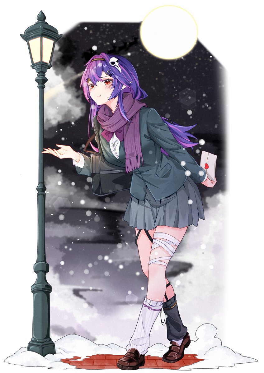 靄靄白雪的聖誕夜，你朝著我的方向走來
手中握著的信，是不能說的秘密

「你想知道...我寫了什麼嗎？」

感謝奶油醬油老師( @ CSS74134570 )接受委託！
 #NorahART