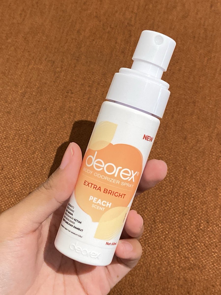 BEST PRODUCT OF THE YEAR: Deorex Body Odorizer Extra Bright Peach 😫🍑🌟

this’s works better than deodorant! wanginya enak bgt peach manis &amp; fresh. bisa nahan bau badan seharian, ofc no stains on clothes

diformulasi bantu mencerahkan dan memperlambat pertumbuhan bulu ketiak 👌🏻