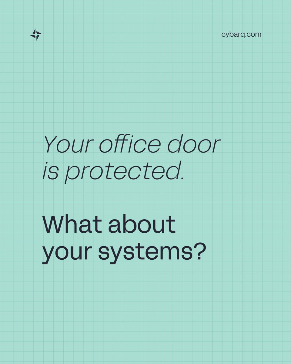 CyBarqLLC's tweet photo. Your office door is protected.
What about your systems? 😉 

Most businesses secure what they can see.
Attackers look for what they cannot.

#Cybersecurity
#BusinessSecurity
#CyBarq https://t.co/mkFZ4C4GHN
