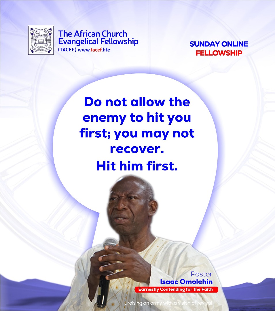 TACEF's tweet photo. TACEF Sunday Online Fellowship

Quotable Quotes -  Rev'd Isaac Omolehin.

...Raising an Army with a Vision of Revival

#ThatIMayKnowHim
#RevivalArmy https://t.co/Q3Xv5W0lF8