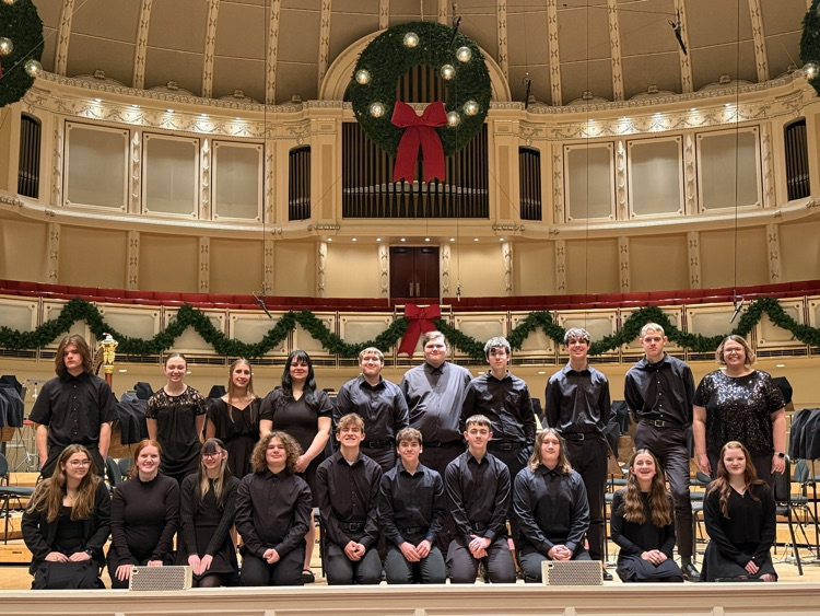 BVHS340's tweet photo. The Bureau Valley High School Band had four amazing performances at Symphony Center in Chicago, home of Chicago Symphony Orchestra. Wonderful music and memories were made! Our kids did a great job representing Bureau Valley High School! #bvmusic #gostorm https://t.co/DANN7FVPqP