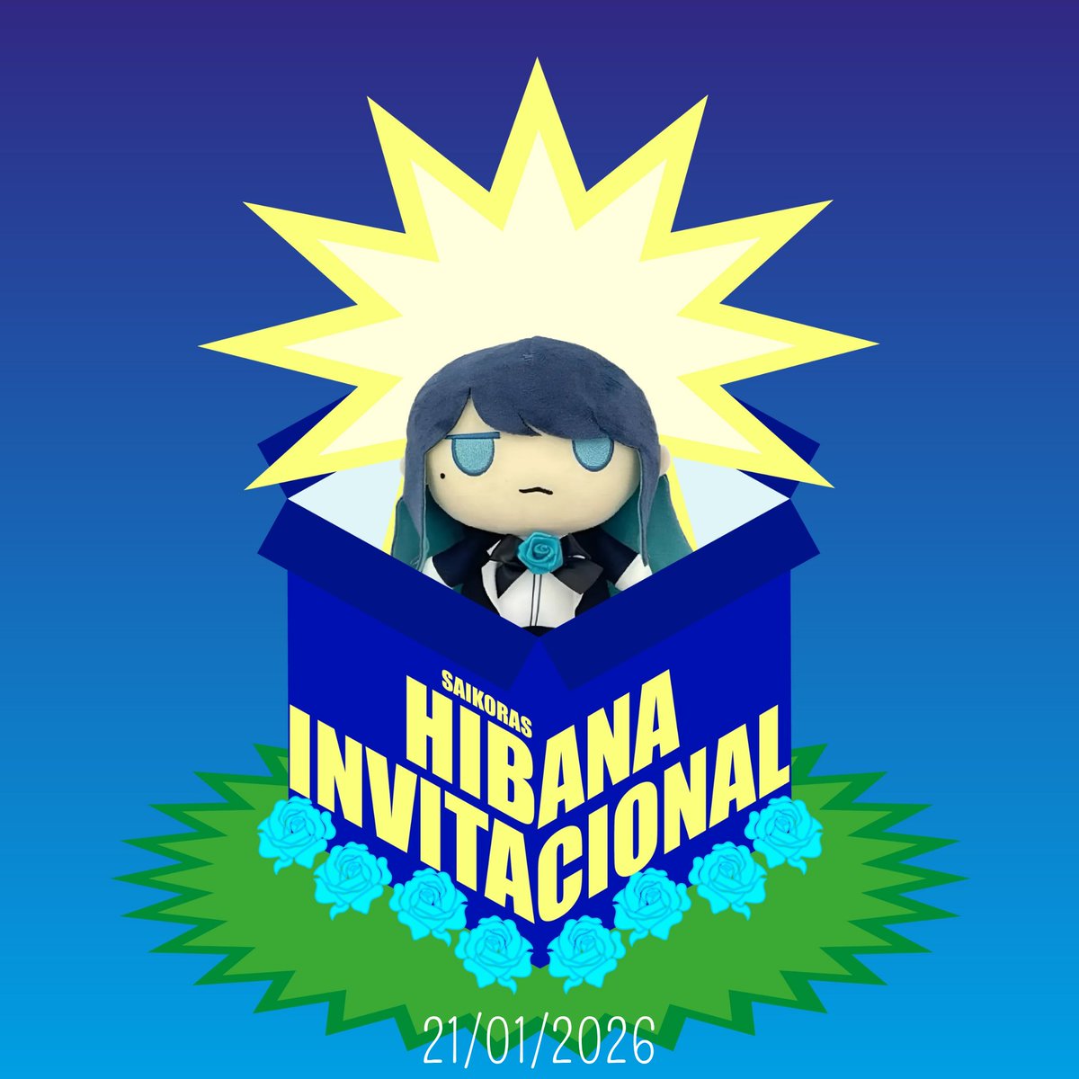 Ya no más misterio!! Les presento, mi primer torneo presencial. 
SaiKora's Hibana Invitacional!! 
El 21 de enero del año entrante, se vienen los charchazos de lo lindo. 👊❤️‍🔥 Pronto más información 🔜🔜
Logo by: Crons^2