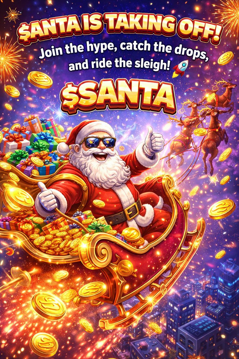 SundayVibe54241's tweet photo. #CryptoNews #MemeCoin #SantaDrops #SantaHype #CryptoAlert #CryptoPump #SolanaMeme #SantaMoon #SantaRun #SantaBag
CA....sooon๐
๐ป
Santas gifts to all.......#$SANTA https://t.co/UIRabiIZ6W