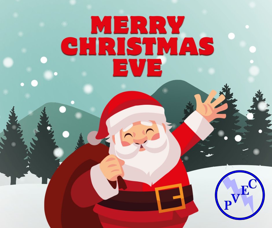 Tonight is the most magical night of the year—it's Christmas Eve! In observance of the holiday, PVEC will be closed today and tomorrow. 

May all your Christmas wishes come true. We wish you a very Merry Christmas! 🎄 🎅