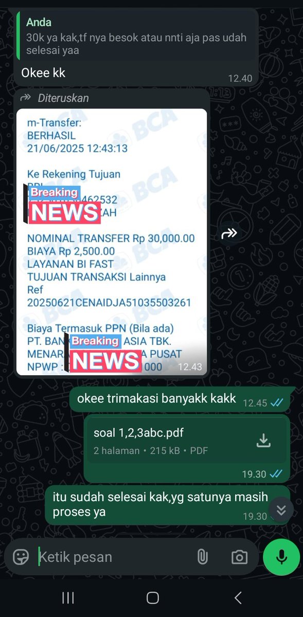 📌TESTIMONI JOKI SOAL UAS
Holaaaa guysss di pengujung tahun ini aku tetap open joki setiap hari yaa!!🤩
Kalian yang lagi butuh joki segala tugas,butuh dibantu pengerjaan uas bisa langsung wa di bio akuuu🤩
#zonauang #jokitugas