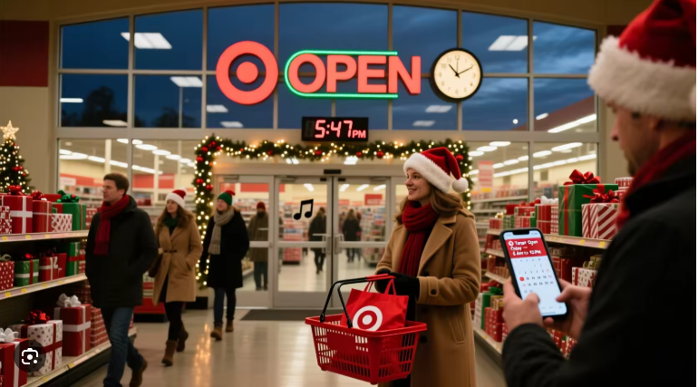 JudyJPerry22388's tweet image. Target Christmas Eve Hours = Last Chance Vibes! 7AM–8PM – Let's Finish Strong. More &amp;gt;&amp;gt; cutt.ly/mtdzaOZx

#TargetRun #ChristmasEve2025 #HolidayRush #ShopNow #TargetHoliday
