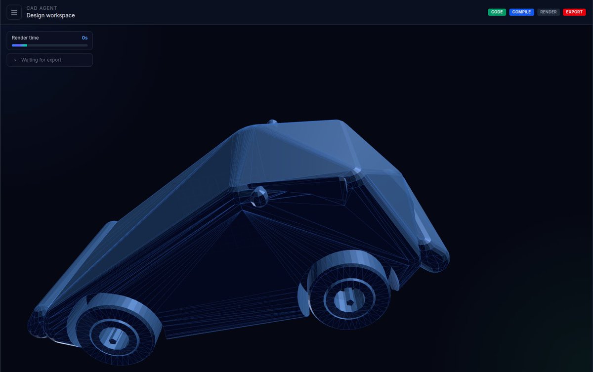 We swapped the generic model for our fine-tuned one and generative CAD finally stopped being trash 🤯