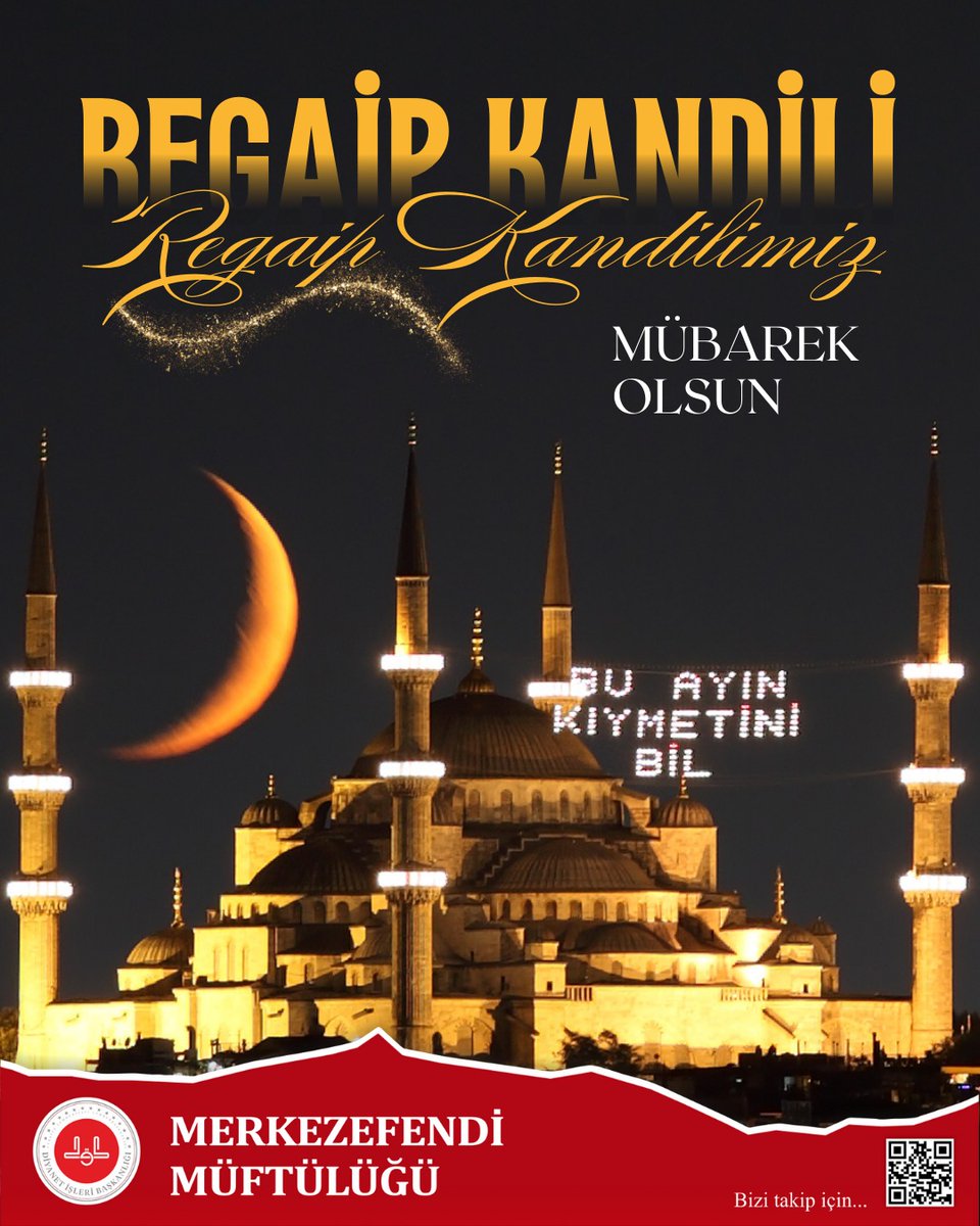 #merkezefendimüftülüğü #merkezefendigençlik #regaibgecesi #regaibkandili #regai̇b