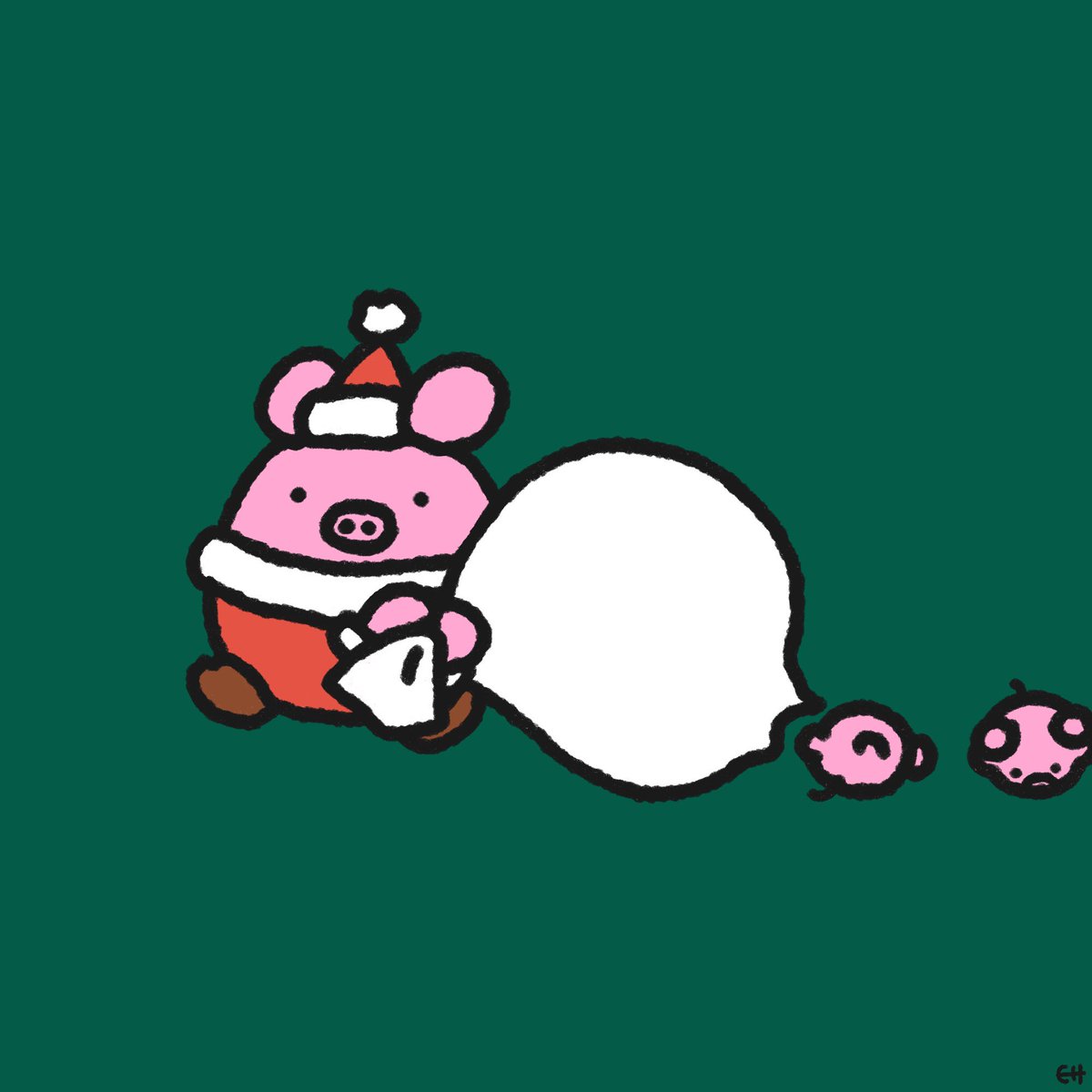 出発！🎅 #ぶたの子ぶっこ