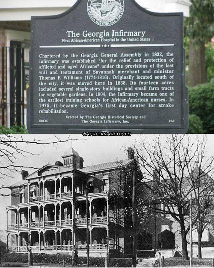 AfricanArchives's tweet image. On this day in 1832, the Georgia Infirmary was chartered as the first hospital for Black Americans in the US.