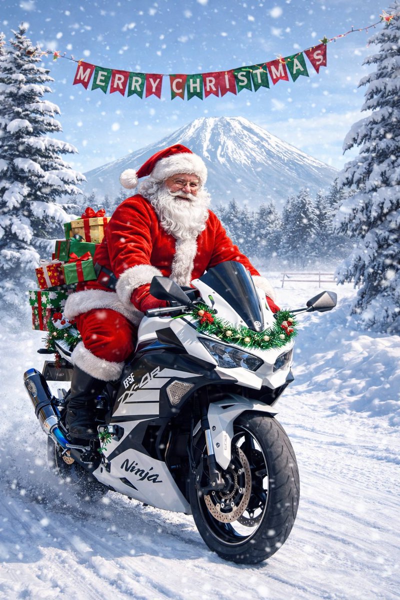 今、会いに行くよー😆👍 #ZX4R #ninja #メリークリスマス