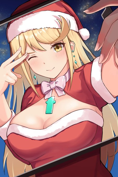 今日はクリスマスイブ!サンタ服のヒカリちゃん 