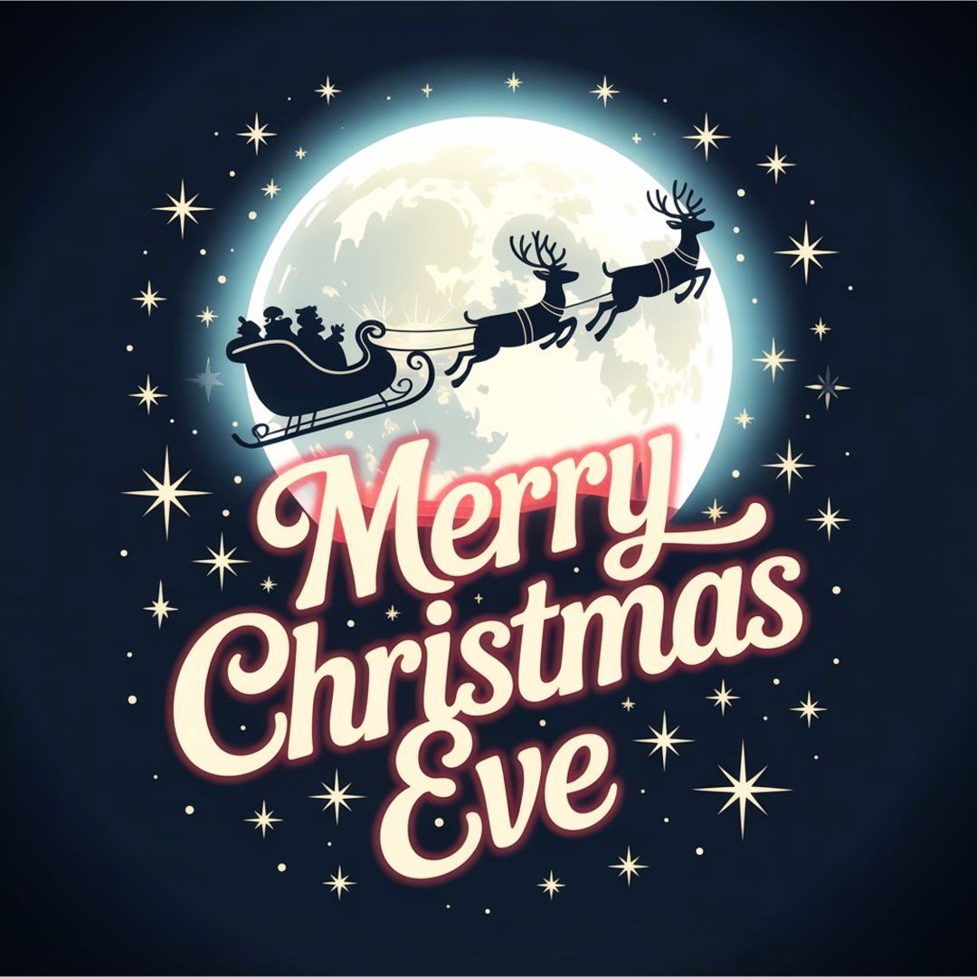 ✨ Wishing you all a magical Christmas Eve! 🎄✨ May the spirit of the season fill your hearts as Santa soars through the starry night. 🎅🎁 #MerryChristmasEve #HolidayMagic