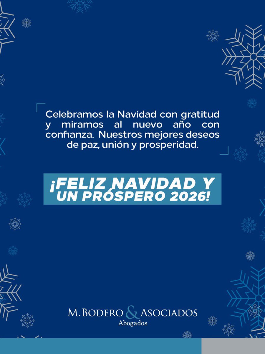 Que estas fiestas sean un espacio de reflexión, y que el nuevo año llegue acompañado de salud, bienestar y nuevas oportunidades para seguir construyendo juntos con visión, compromiso y responsabilidad. ✨🎄

¡Les deseamos una Feliz Navidad y un próspero Año Nuevo!
