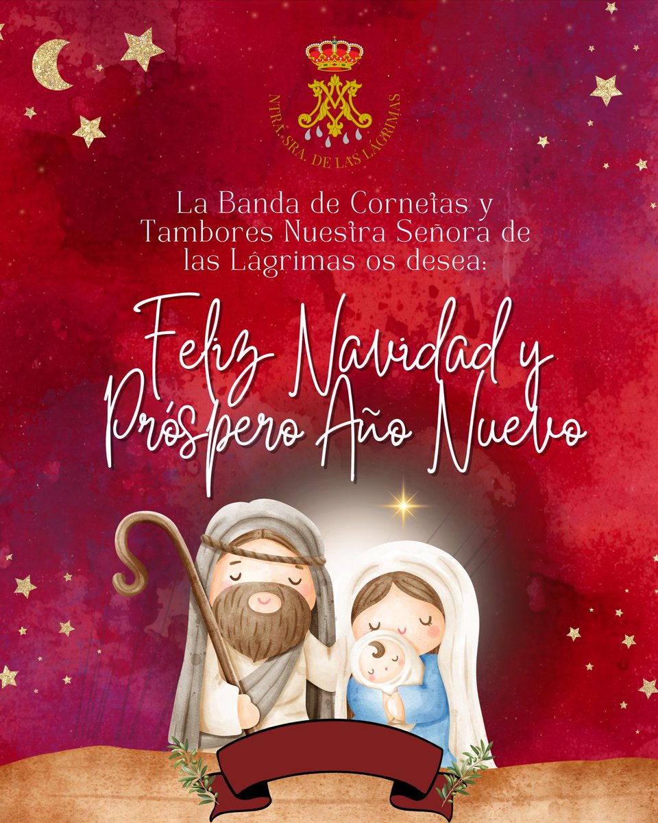 🎄La Banda de Cornetas y Tambores Nuestra Señora de las Lágrimas os desea una Feliz Navidad y un próspero Año Nuevo.

✨ Que estos días estén llenos de paz, abrazos, buenos momentos y la alegría de compartirlos con la familia y los seres queridos.