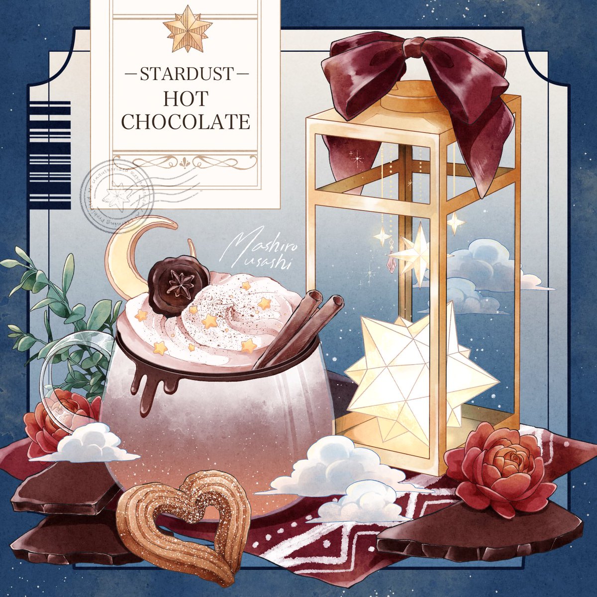 「#MerryChristmas ⋆꙳ 【再掲】星屑ホットチョコレート」|ましろむさしのイラスト