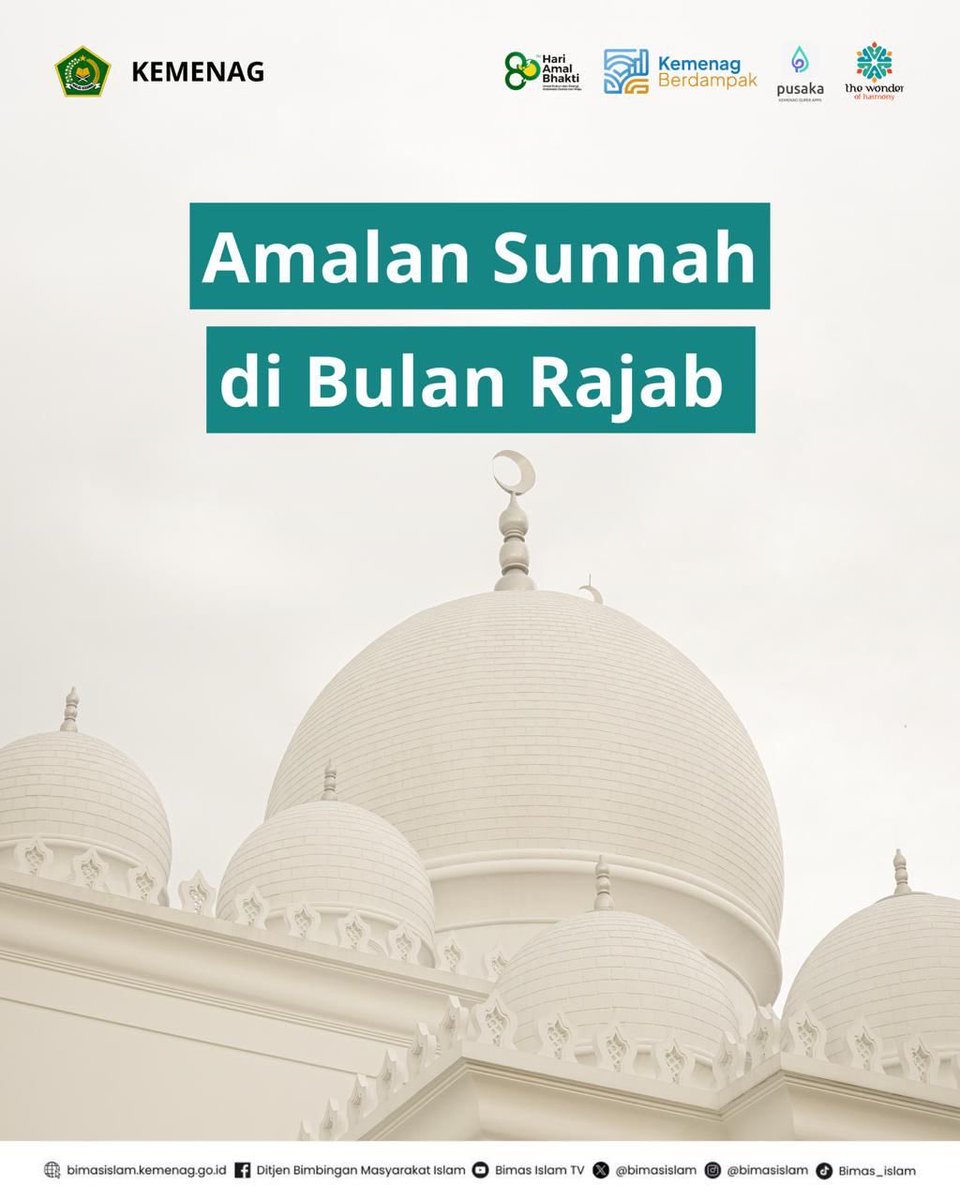 BimasIslam's tweet image. .

Jangan lupa perbanyak amalan di bulan Rajab, ya.

Amalannya bisa kamu lihat pada flyer di atas.

#kemenag #bimasislam #rajab