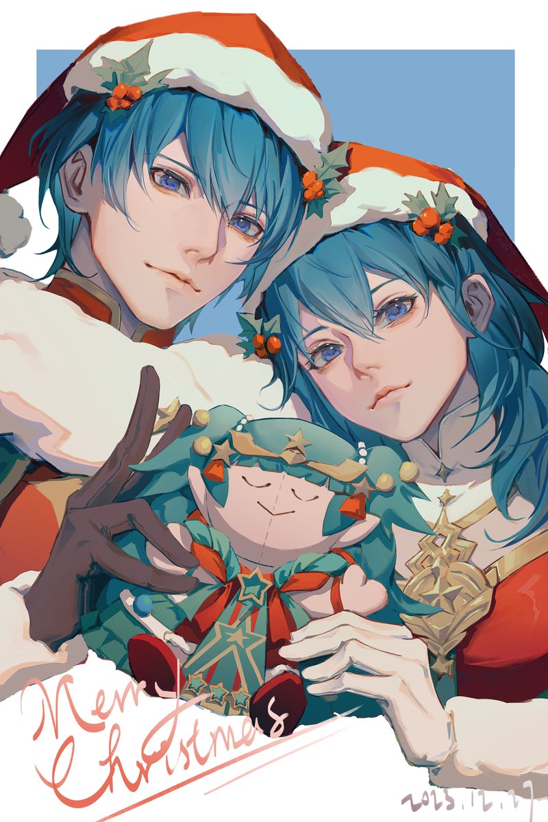 Yuu_Vincent's tweet image. FE3H／クリスマスベレト＆ベレス(Byleth)
Merry Christmas🎄🎅🤶
※二年前の再掲です