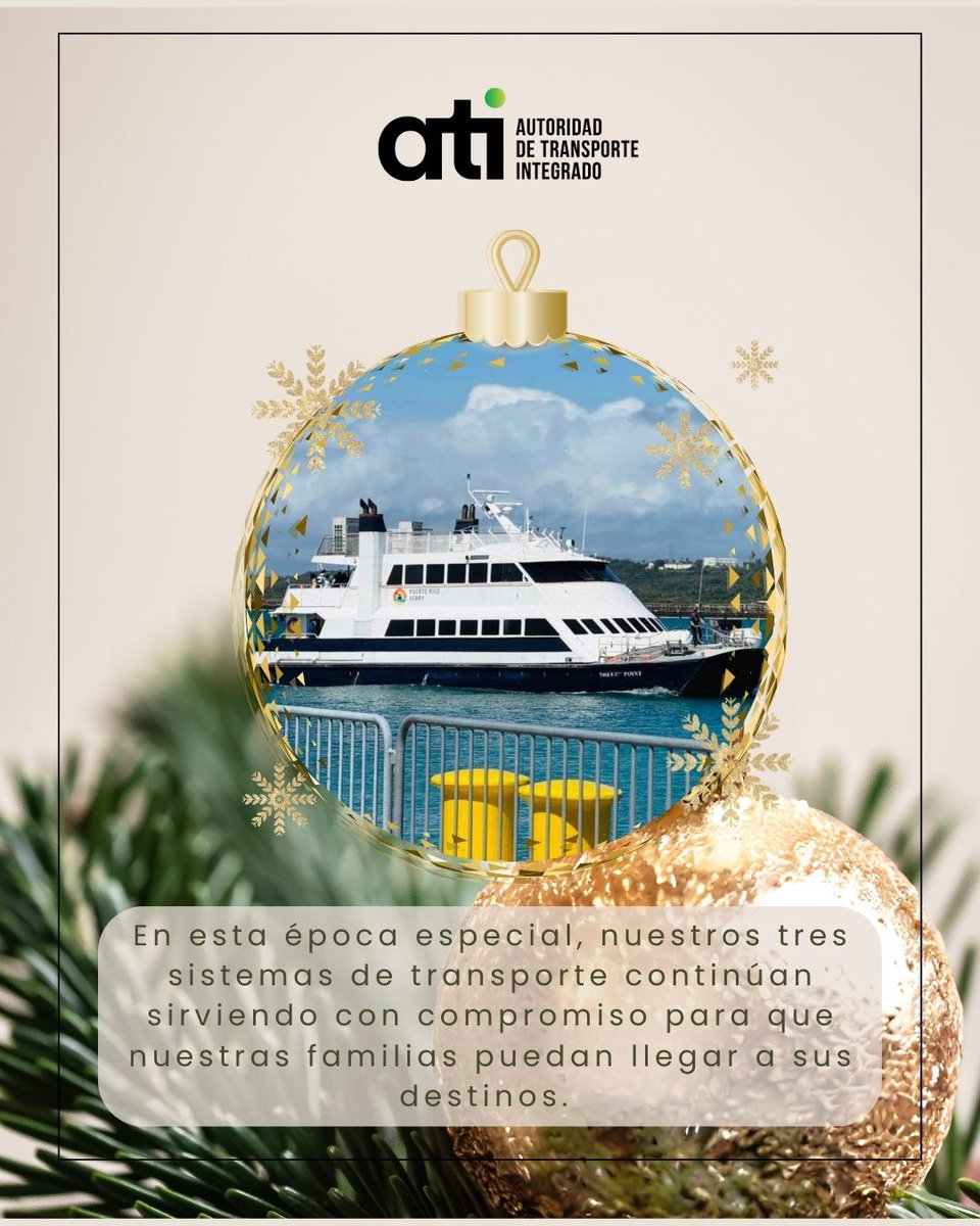 ATIDTOP's tweet image. ¡La Autoridad de Transporte Integrado les desea una Feliz Navidad! 

Que esta temporada llegue cargada de esperanza, bienestar y unión. Agradecemos cada camino recorrido juntos, gracias por confiar en nosotros.