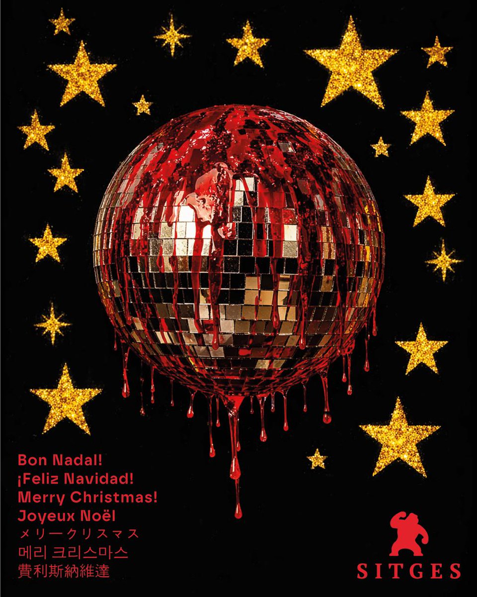 Per aquestes festes, des del Festival de Sitges, volem donar-vos les gràcies per formar part del nostre univers.

Que el nou any us porti històries extraordinàries, emocions fortes i algun ensurt memorable… sempre des de la millor butaca. 

Bones festes i un 2026 ple de cinema!