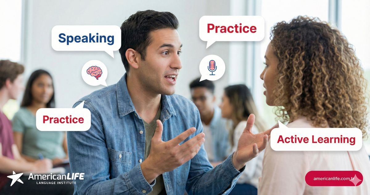 İngilizce biliyor ama bir türlü konuşamıyor musunuz? 🗣️🚫 Problem büyük ihtimalle şunlardan biri:

❌ Aşırı gramer odaklılık ❌ Hata yapma korkusu ❌ Sürekli içten çeviri yapmak ❌ Yetersiz pratik

Çözüm: Hata yapmaktan korkmadan, aktif pratik yapmak!

#Speaking #English