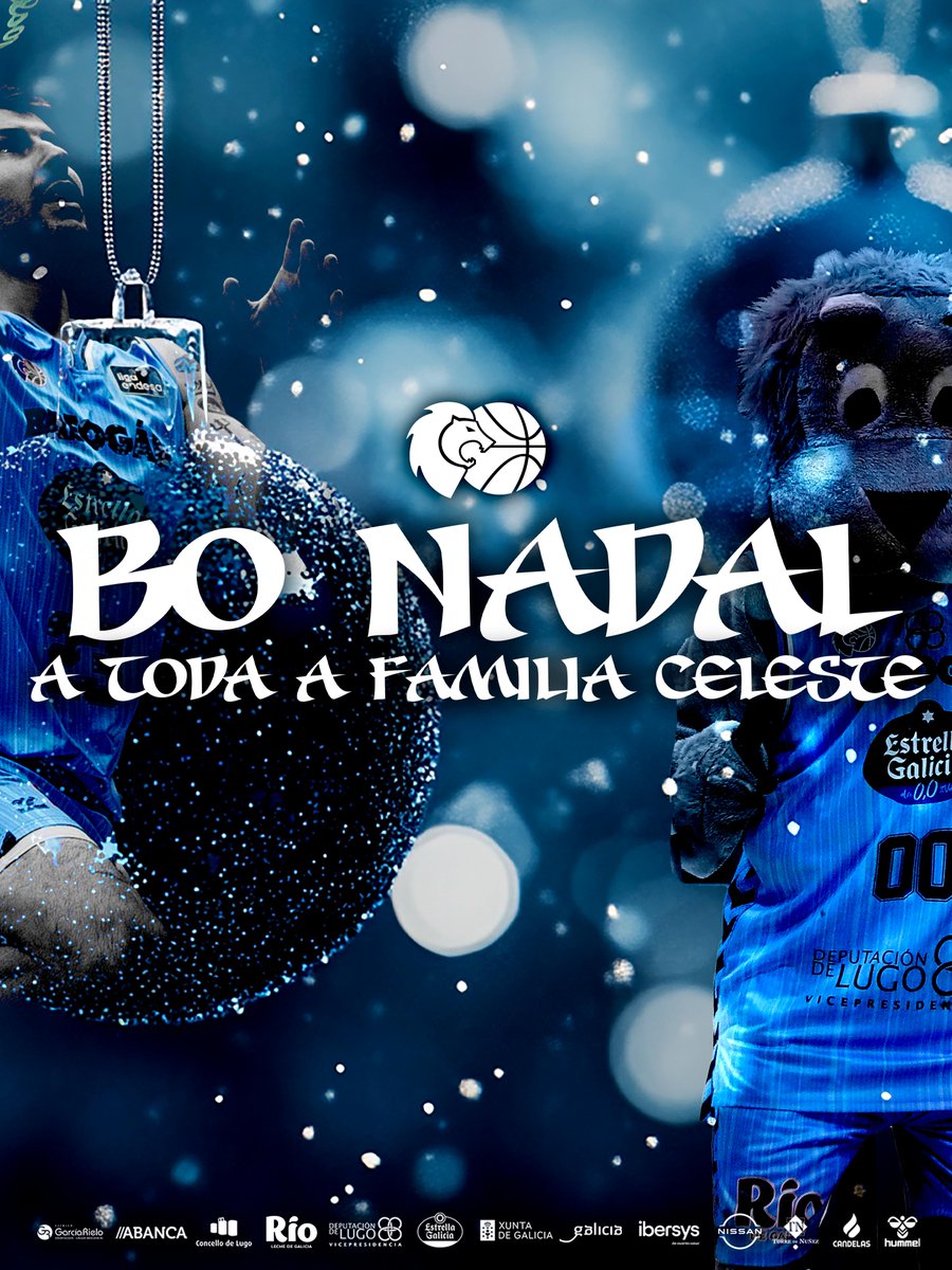 Cos nosos mellores desexos, desde o CB Breogán:
🎄 Bo Nadal! 💙🏀 #ForzaBreo