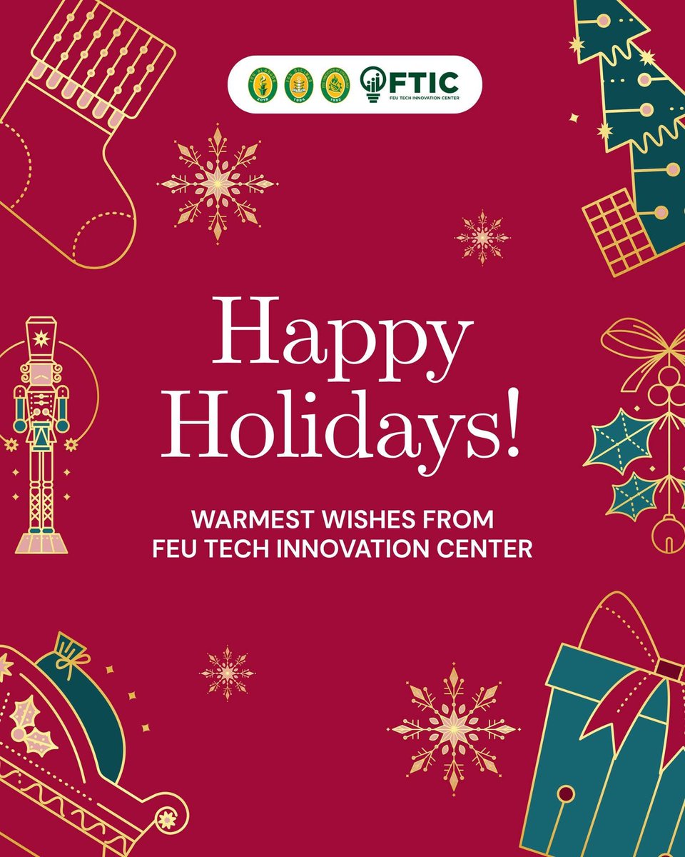 feutechinnovctr's tweet photo. From all of us at the FTIC, thank you for being part of a community that continues to create, build, and innovate with purpose. May this season bring you the warmth, joy, and renewed inspiration for the year ahead.

Happy holidays and warmest #Christmas wishes. 🎅🏻🎁🎄✨🔰 https://t.co/DhCL0NFATE