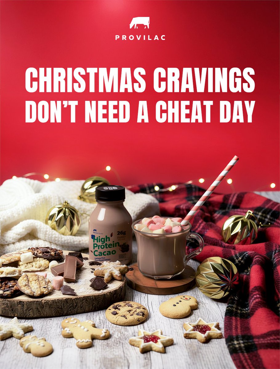 You don’t need a cheat day to enjoy Christmas cravings.

Provilac High Protein Cacao gives you rich chocolate taste with 26g protein per bottle.
No preservatives. Lactose-free. Zero compromise.
Enjoy the holidays without losing your gains.

Shop now- provilac.in