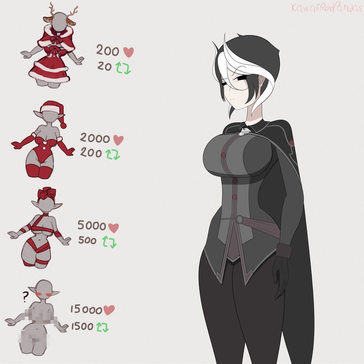 Merry Christmas everyone!🎄
Doing this one since it probably won't reach the first goal so i don't have to do the rest of the outfits lol