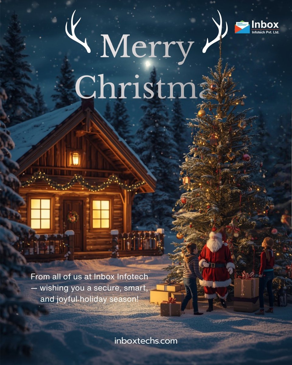 InboxPvtLtd's tweet image. 𝐖𝐡𝐢𝐥𝐞 𝐭𝐡𝐞 𝐰𝐨𝐫𝐥𝐝 𝐬𝐥𝐞𝐞𝐩𝐬, 𝐰𝐞’𝐫𝐞 𝐤𝐞𝐞𝐩𝐢𝐧𝐠 𝐲𝐨𝐮𝐫 𝐈𝐓 𝐬𝐚𝐟𝐞 𝐭𝐡𝐢𝐬 𝐂𝐡𝐫𝐢𝐬𝐭𝐦𝐚𝐬 🎄💻
From all of us at Inbox Infotech — may your holidays be secure, smart, and joyful! ✨
#InboxInfotech #SecureHolidays #ITInfrastructure #Christmas2025