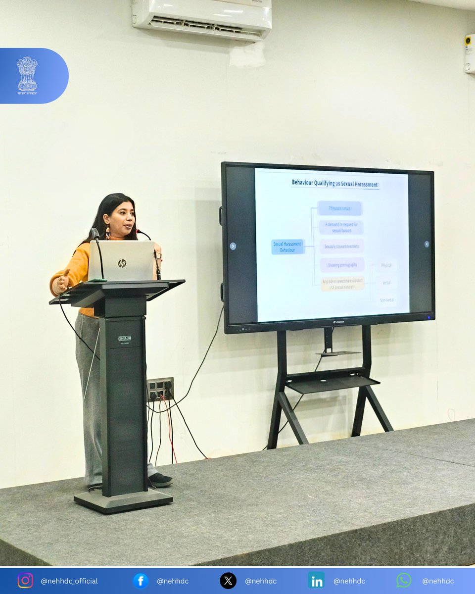 nehhdc's tweet image. NEHHDC conducted a POSH Sensitization Programme for all employees at its Garchuk premises. The session was led by Smt. Nandita Deka, Advocate, Gauhati High Court, strengthening awareness on rights, responsibilities &amp;amp; workplace dignity. #NEHHDC #POSH #SafeWorkplace