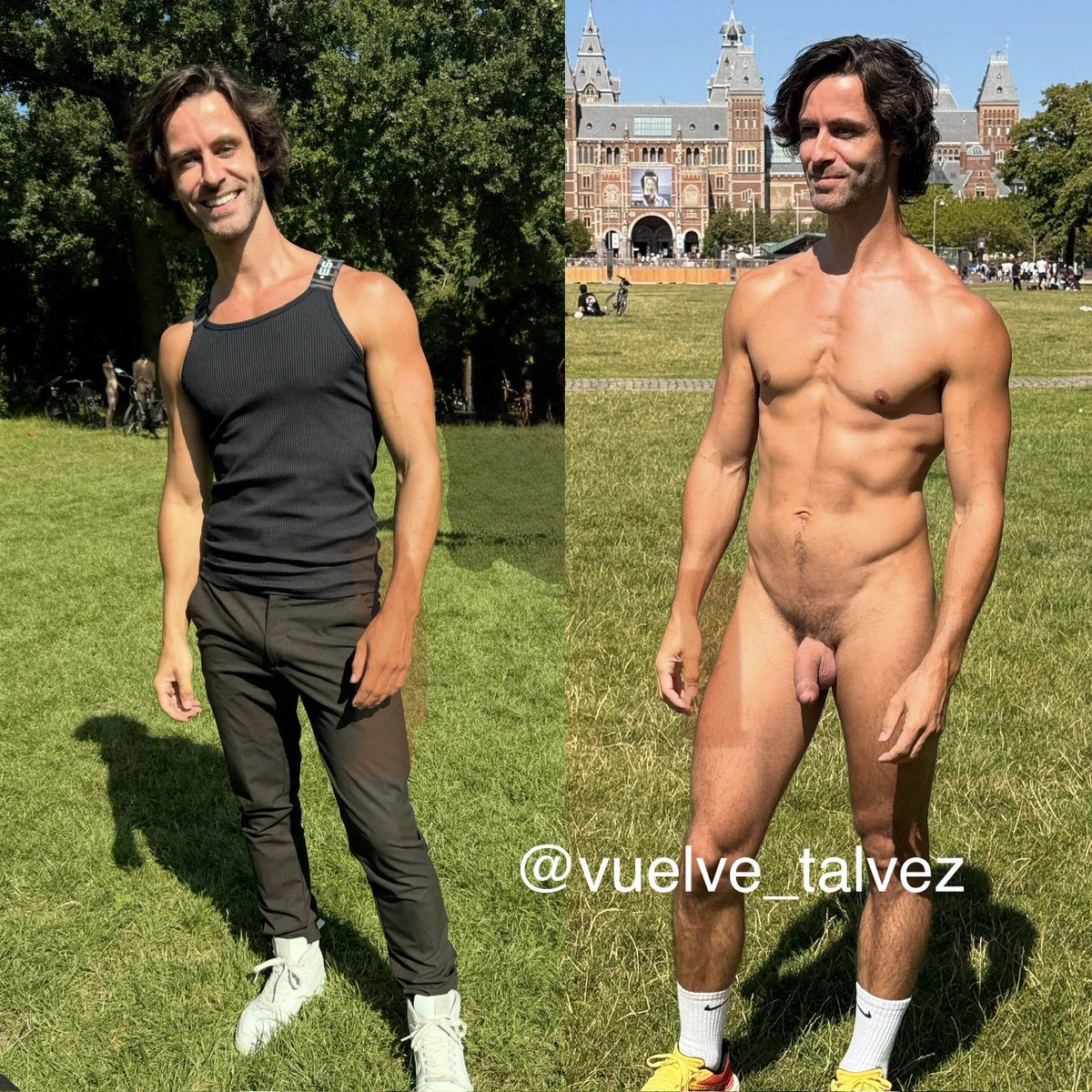 Merry Christmas! I post a sexy guy with/without clothes. Which do you  prefer to? I hope to see him again. Amsterdam 2025 You wanna be my nude  model? DM me! #nakedguy #nudist #