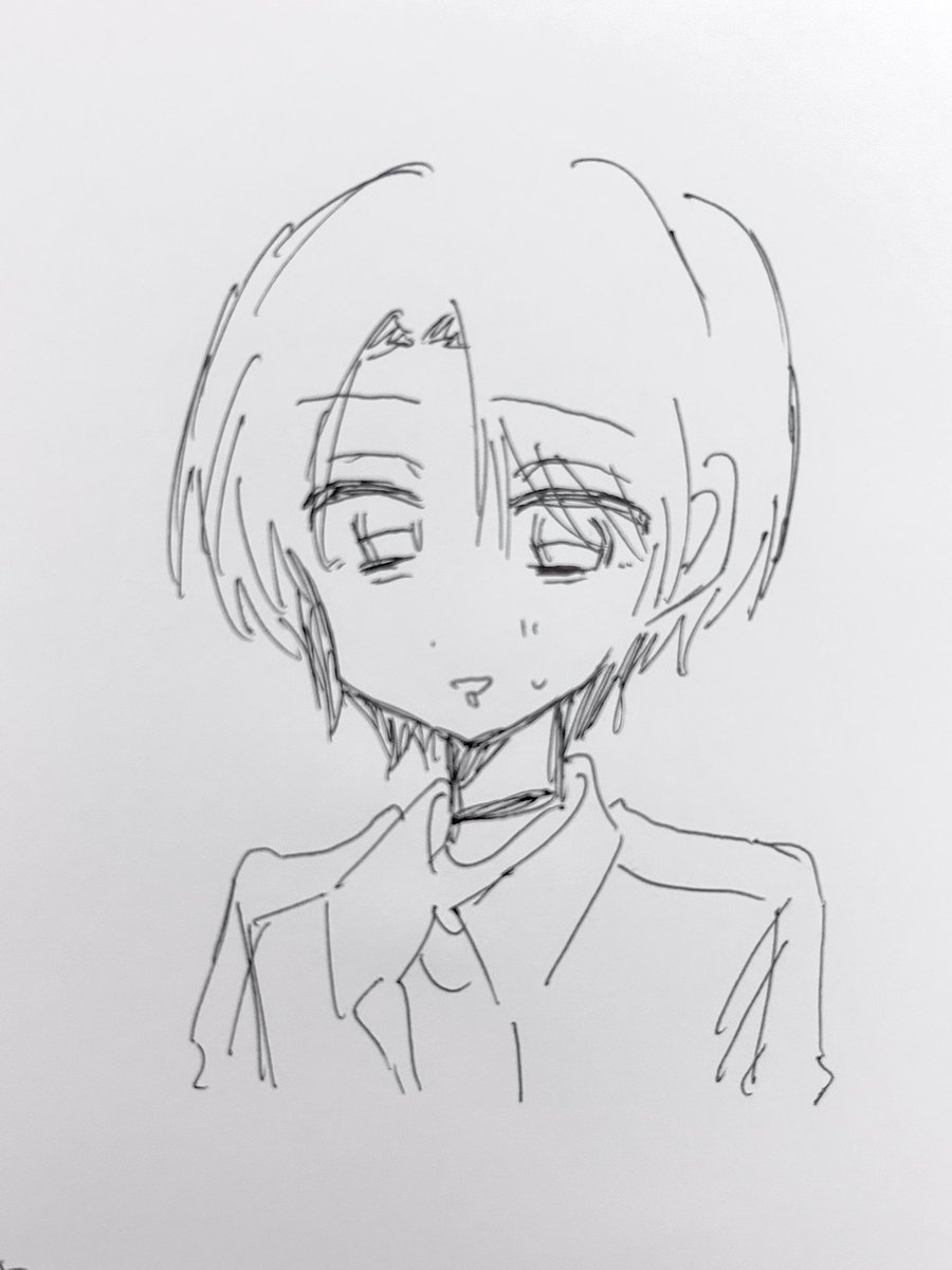 ssss__380's tweet photo. まだタッチペンが見つからない😭
落書き（ボールペン一発描きだからおかしいところ多いですが😭） https://t.co/bs7dLXCEuP