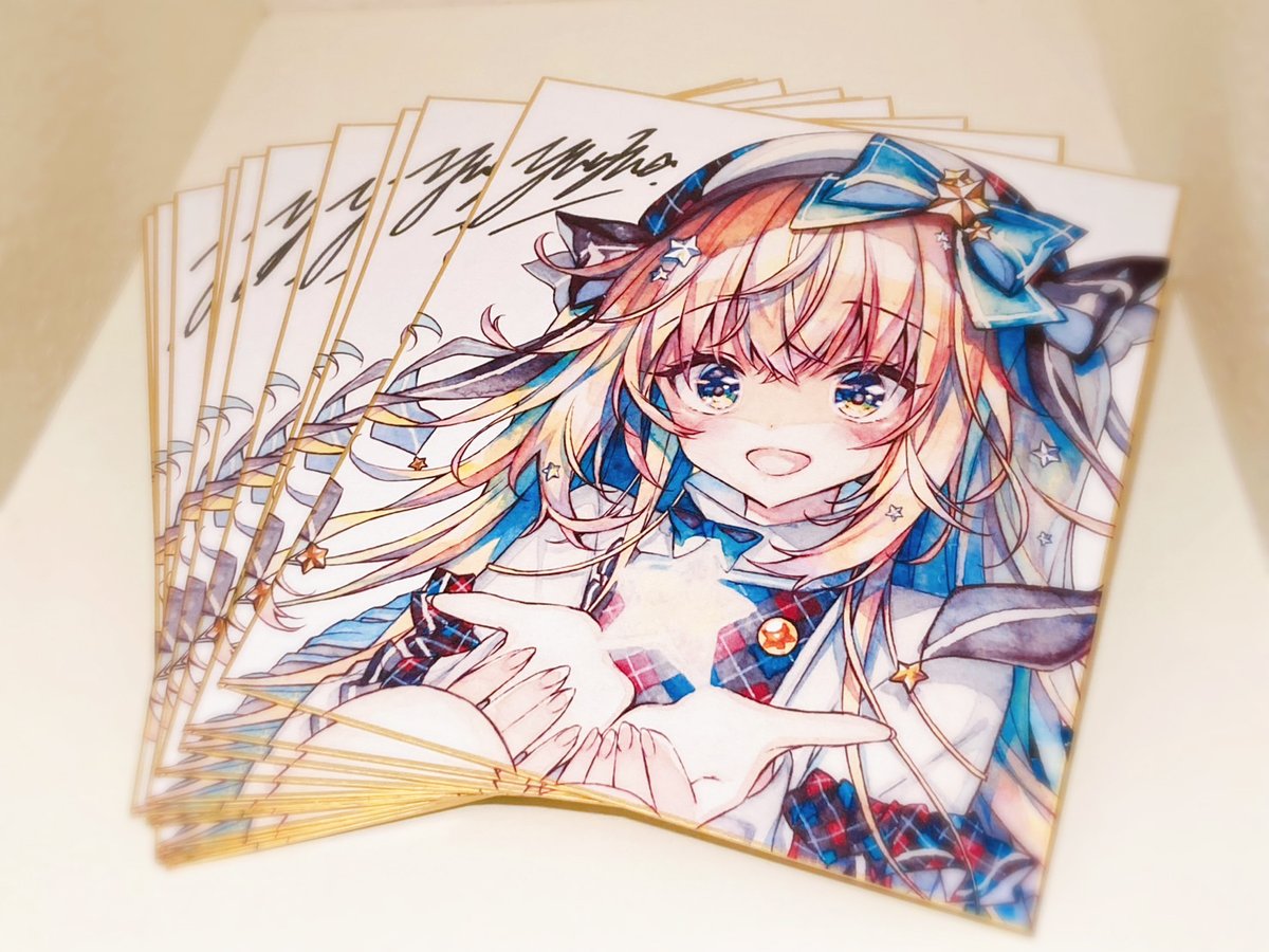 アナログイラストの複製色紙🎨 紙面のザラザラ感を大事にしています