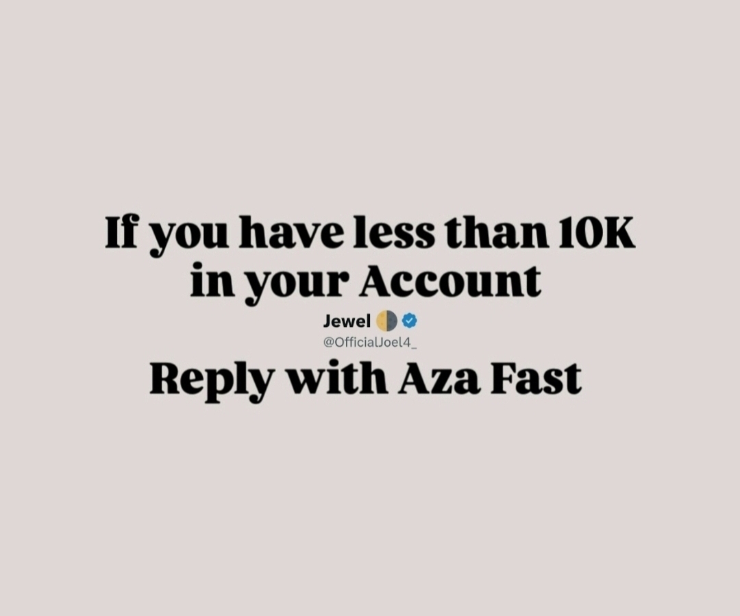 OfficialJoel4_'s tweet photo. Only those with less than 10k in their opay.

Il pick first 100 comments https://t.co/PME6zyqiM9