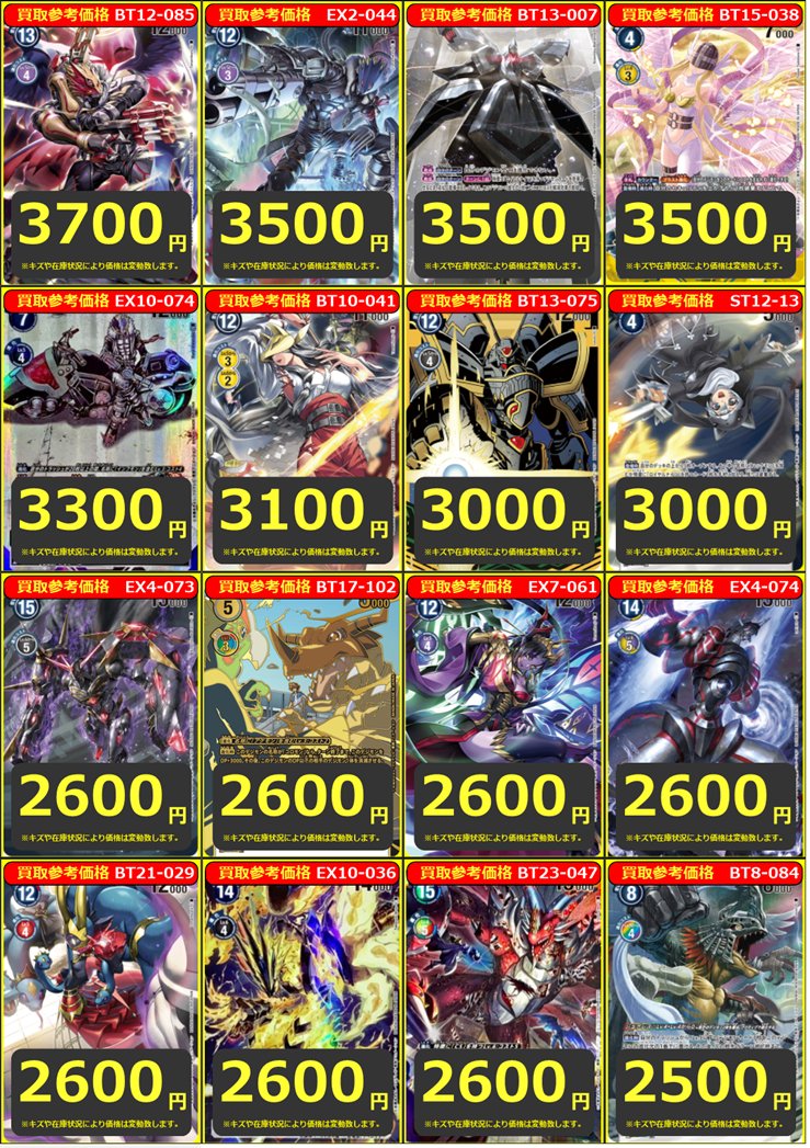 デジカ】買取情報④ オメガモン Alter-B （ﾊﾟﾗﾚﾙ） ￥2600