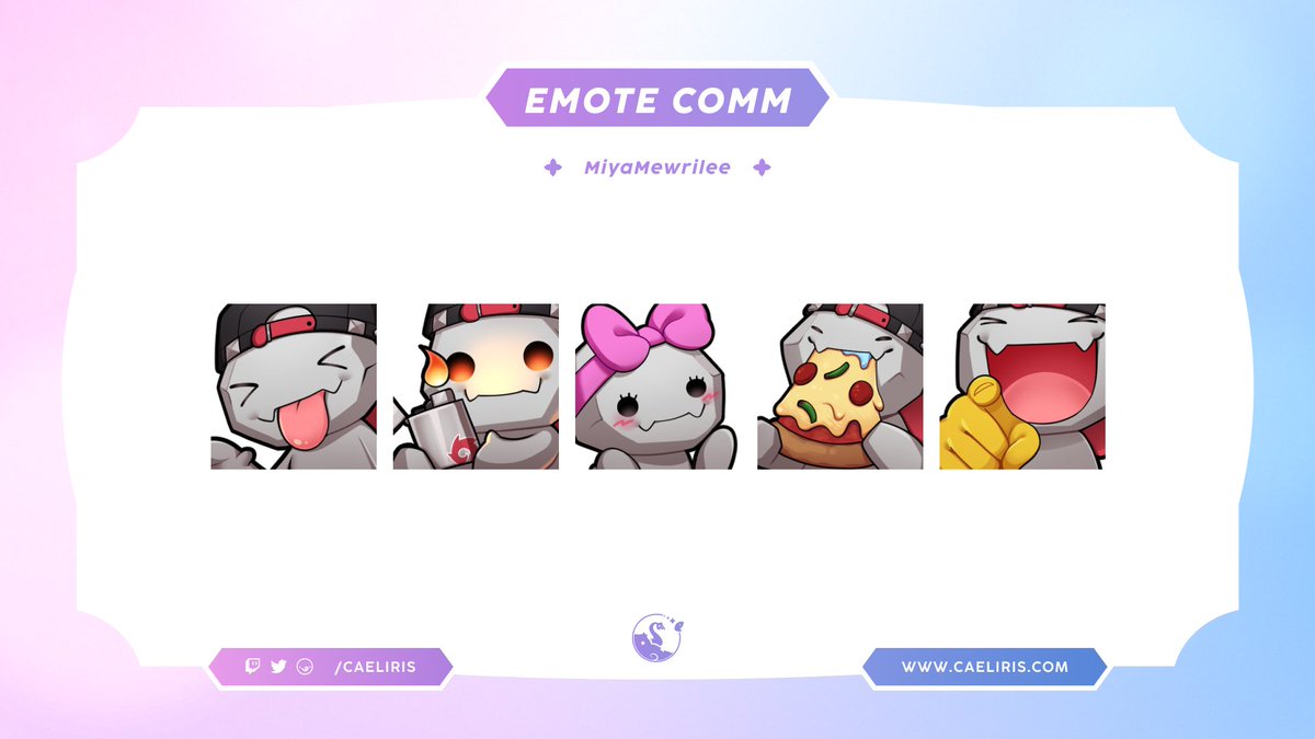 5x emotes for @\MiyaMewrilee! 🤘
Such cute rock buddies!!
Thank you for working with me! ♥