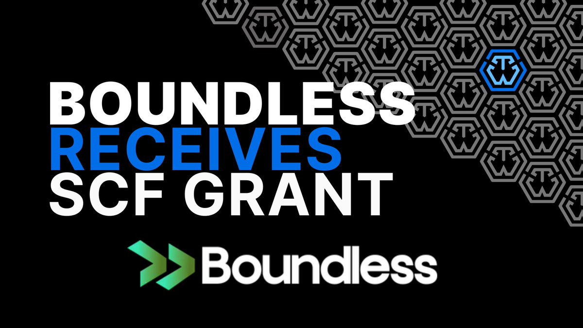 TrustlessWork's tweet photo. Huge congrats to the @boundless_fi  team on receiving a Stellar Community Fund Build Award 🚀

https://t.co/MZlJ6WkwnQ https://t.co/QFypamkrHE