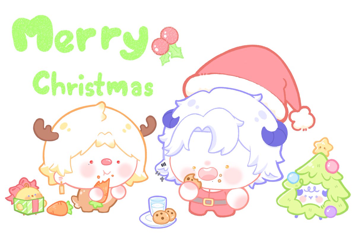 Merry Christmas ฮะ จุ๊เบ๊าะ🎄💛🤍 🎁

มาหม่ำๆคุกกี้ไหมฮะ อย่อยนะ🍪🍪

#BaabelArt 
#DacapoArt 

Art by:  <a href="/bestzi24/">Bestzi24 ❄️ SUN|M10 #IFEXPOWINTER25 ❄️</a> 
cams by : me