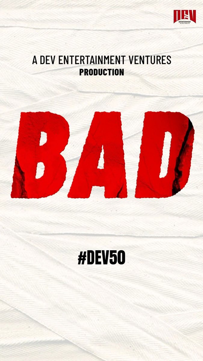 CineBuff2003's tweet image. Megastar Dev’s 50th film — #BAD.
The first glimpse arrives tomorrow 11 AM. 🔥

#Dev50
#HappyBirthdayDEV