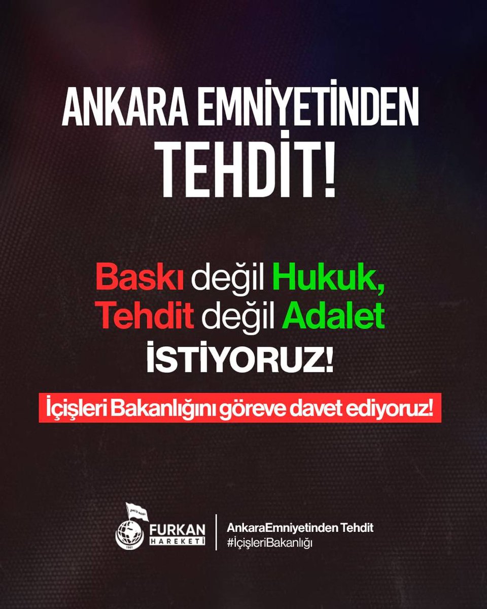 AnkaraEmniyetinden Tehdit
#İçişleriBakanlığı