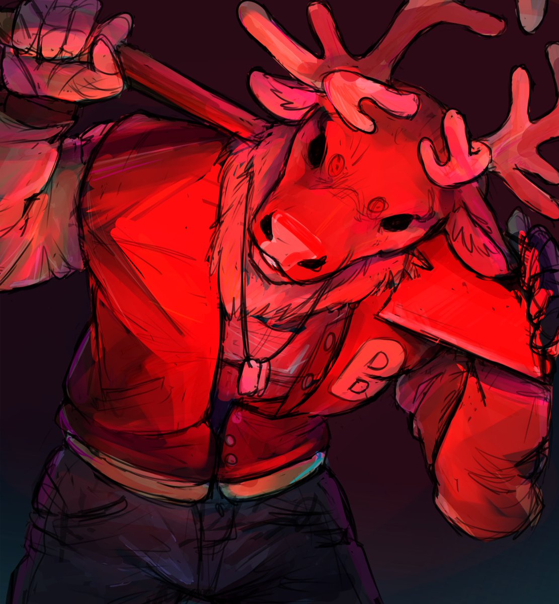 Seahorse152's tweet image. Raindeer gone loose 
#hotlinemiami