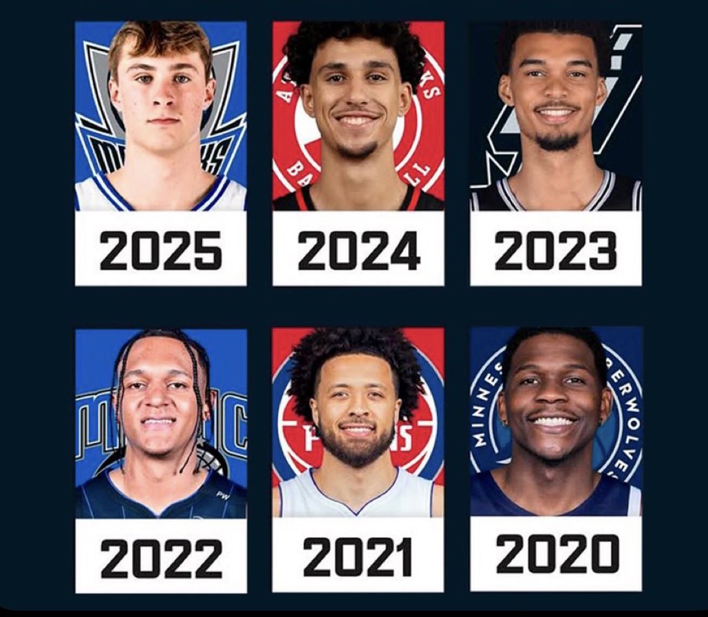 Raise_The_Flagg's tweet image. The last 6 first picks in the draft in the NBA rank them 1 through 6