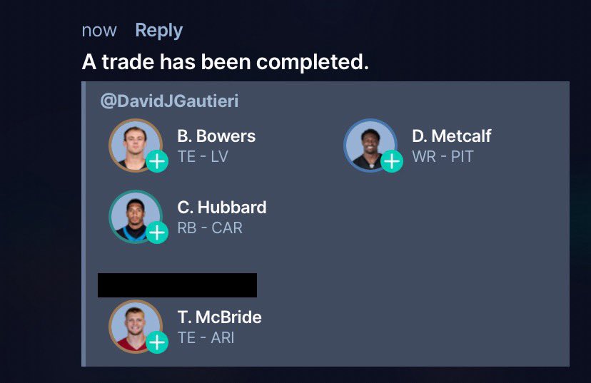 GuruFantasyWrld's tweet photo. The deed is done.
#Dynasty #Retooling https://t.co/WWFIefNZtW