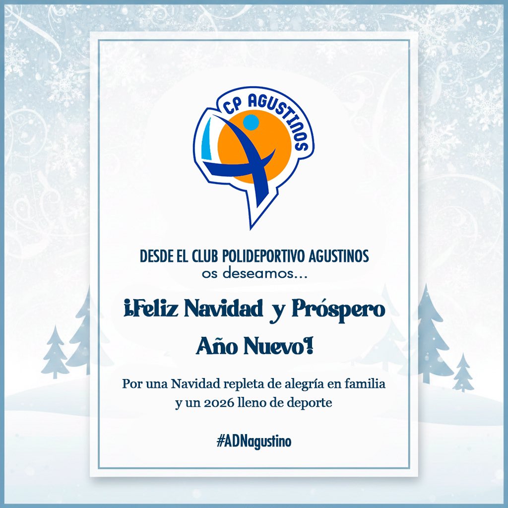 🎄 Por un 2026 junto a todos vuestros seres queridos y lleno de experiencias, entrenamientos, torneos, partidos y deporte... #ADNagustino 🫶🏻