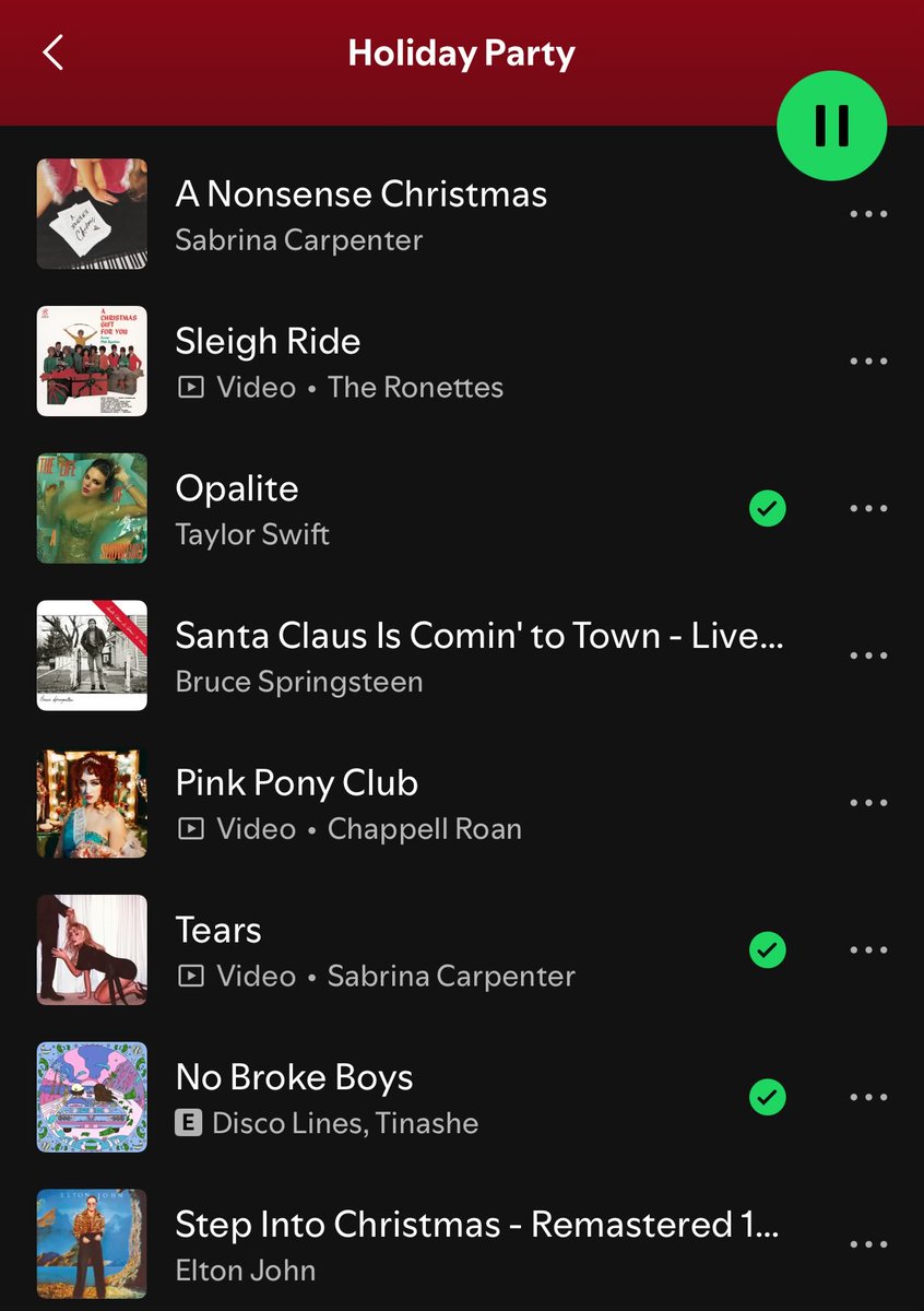 wave_react's tweet photo. this is the holiday playlist spotify made for me https://t.co/yrtUT2nlmL