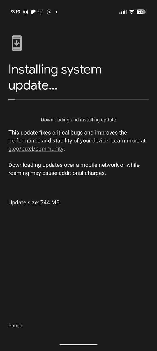 Nickdo3k's tweet photo. @zollotech the Pixel 10 Pro XL is getting the December update today https://t.co/jHa2mFevsu