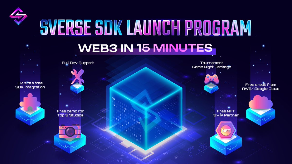 Saw @SVerse_Global open up its SDK Launch Program. 20 studios get free  integration slots plus hands-on support. The SDK covers multi-chain login,  NFTs, on-chain game logic, and even AI tools for game