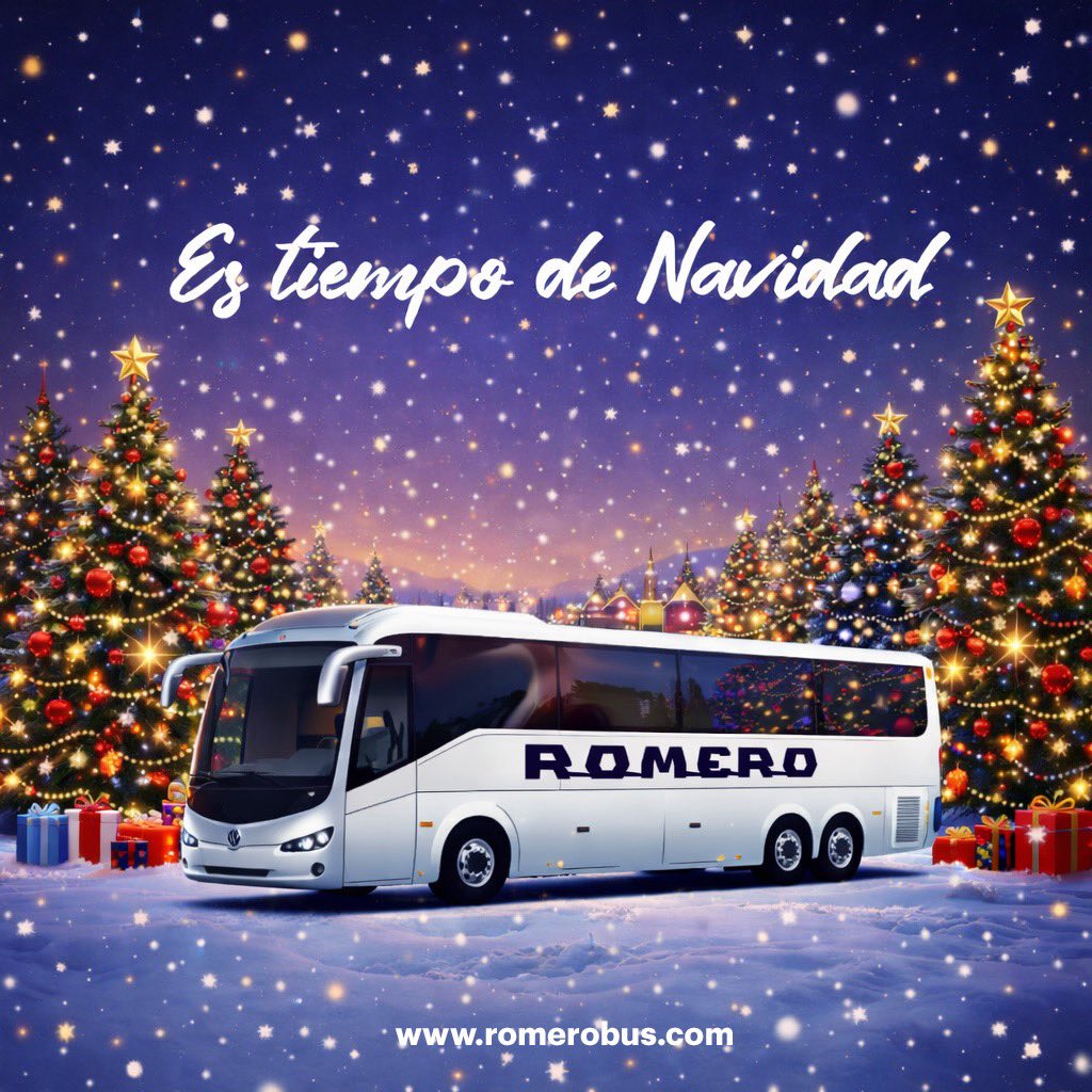 ✨🎄 Felices Fiestas 🎄✨
En estas fechas tan especiales queremos dar las gracias a todos los onubenses y a quienes nos visitan, por confiar un año más —y ya van muchos— sus desplazamientos en una empresa como la nuestra.  romerobus.com #SocibusTeLleva
